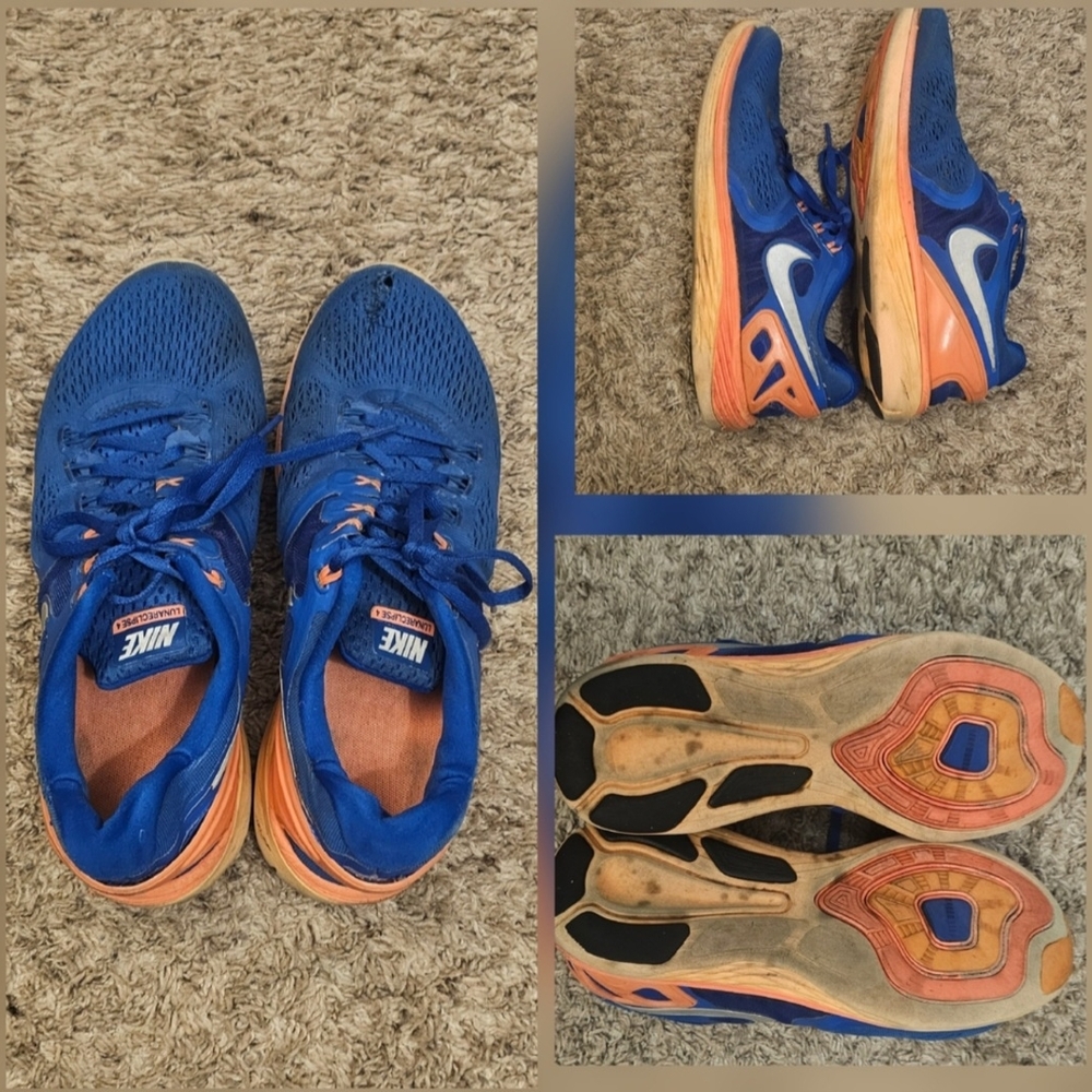 Nike Dynamic Blue and Orange Sneakers Bundle Only